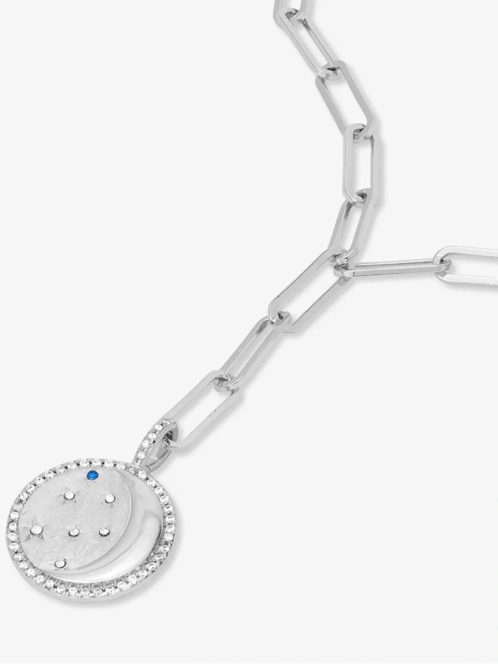 You’re a Star Lariat Melinda Maria Silver Moon & Star Pendant with Blue Accent